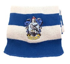 Harry Potter Ravenclaw House Scarf Embroidered Logo Patch Knit Navy Gray 6 Ft