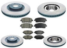 For Mazda CX-90 PHEV & Turbo S 2024 2025 Coated Disc Rotors Brake Pad Set