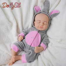 12.2" Micro Preemie Full Body Silicone Lifelike Mini Newborn Baby Girl Doll