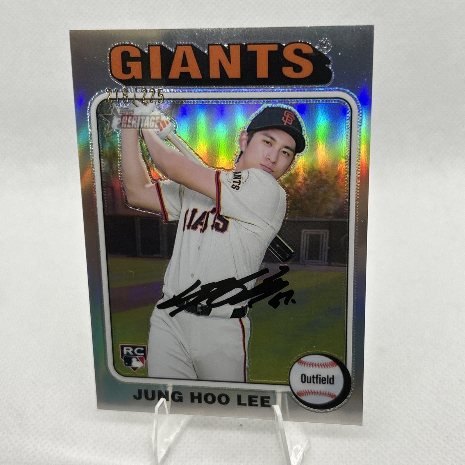 2024 Topps Heritage High Number - Jung-Hoo Lee #545 RC Chrome Silver Border /225