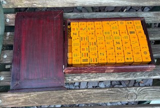 Vintage Butterscotch Bakelite Mahjong Set