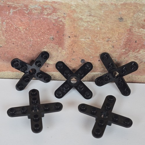 5x LEGO Technic Axle 2479 Black Cross Pieces – Genuine Used Parts Bundle - Picture 3 of 13