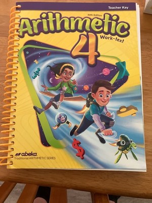 Abeka Arithmetic 4 5th Edition Work Text Teacher Key 4th Grade Homeschool READ