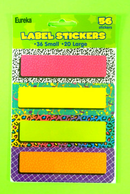 Retro Patterned Label Stickers Eureka Sticker Pack