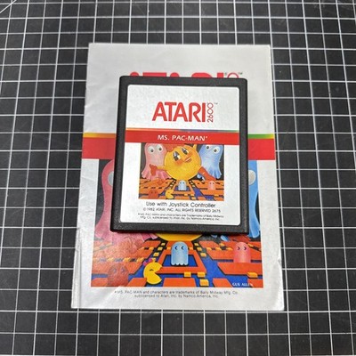 Ms. Pac-Man (Atari 2600, 1982) Authentic Cartridge & Manual A