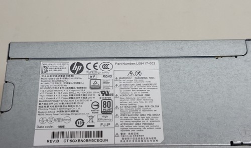 HP L08417-002 ProDesk 400 G4 4-Pin 250W Desktop Netzteil - Bild 3 von 3