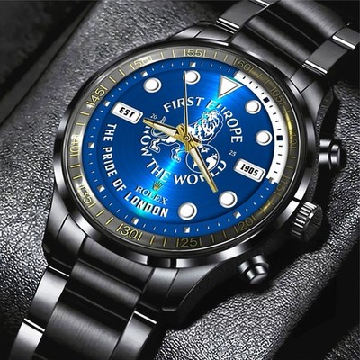 Chelsea FC Black Stainless Steel Watch