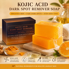 Kojic Acid Dark Spot Remover Whitening Soap Bars with Vitamin C Retinol Collagen