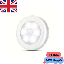 LED Toilet Bathroom Night Light PIR Motion Activated Sensor 6 Led White