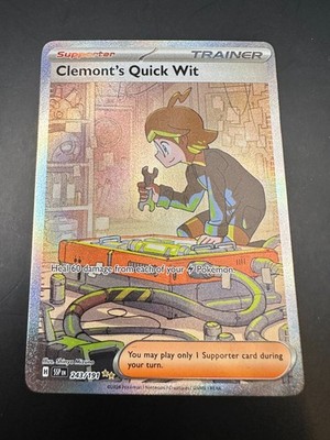 Pokemon TCG Clemonts Quick Wit 243/191 Surging Sparks