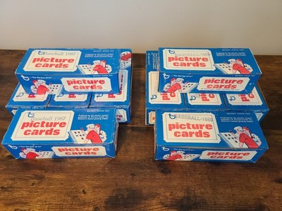 LOT OF 2 - 1987 & 1989 TOPPS BASEBALL VENDING BOXES / FULL SET (FRESH FROM CASE)