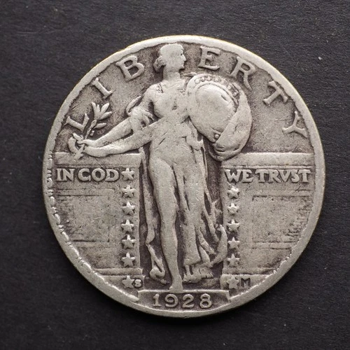 1928  *S*  STANDING LBERTY SILVER QUARTER  ***NICE ***FREE SHIPPING*** C1774