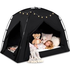 Twin Bed Tent for Kids and Adults, Indoor 75"W x 46"L Pack of 1 , Black