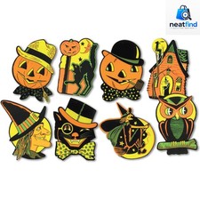 Halloween Cardstock Cutouts 8.5x9.25 inches 2 Pack of 4 For Party Decor