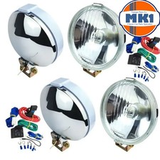Wipac Chrome Fog Lights & Spot Lamp Relay Wiring Kit For Morris Minor Oxford