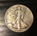 1945 Walking Liberty Silver Half Dollar, XF. B127