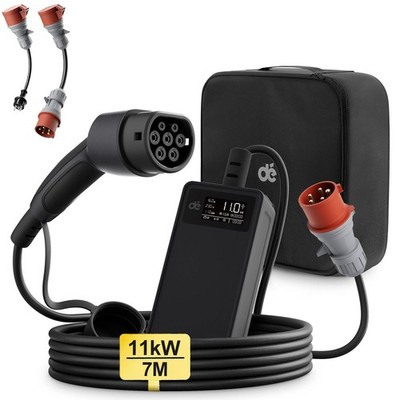 Mobile Wallbox 11kW 7m Ladekabel CEE 16A auf Typ 2 3Phase für Elektroauto dé