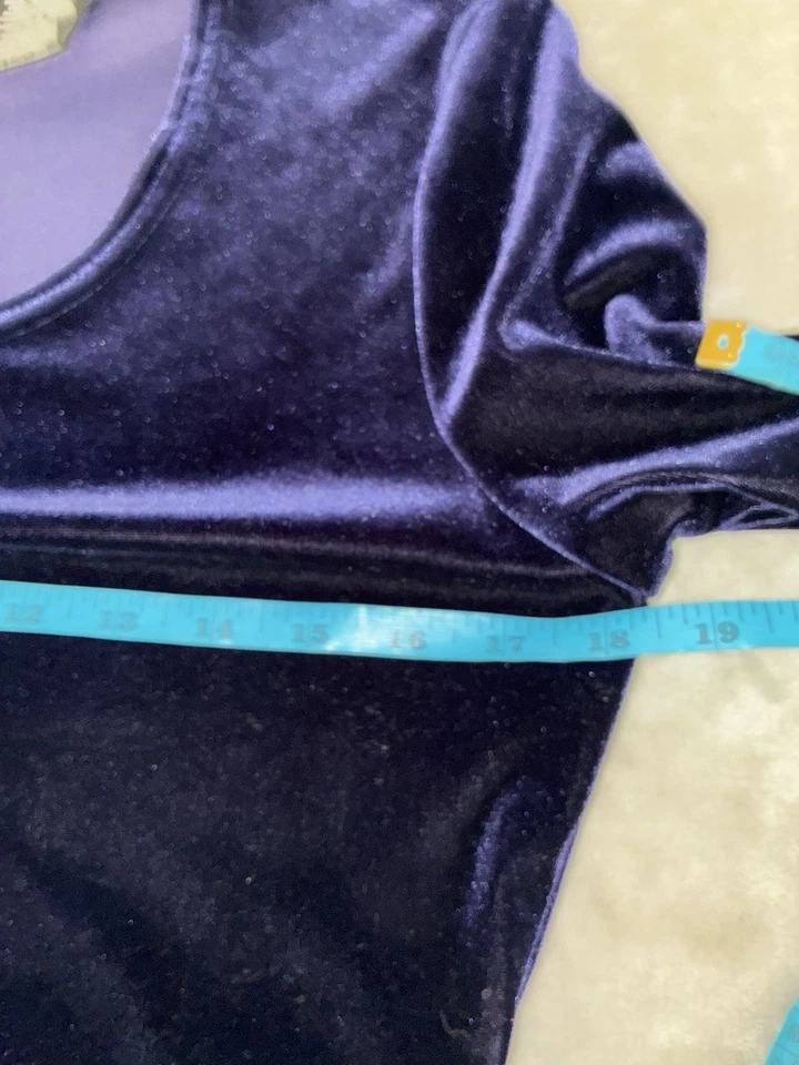 Vestido De Colección Kathie Lee S 4-6 Púrpura Terciopelo Maxi Manga Larga Capricho Y2K Foto 4 de 4