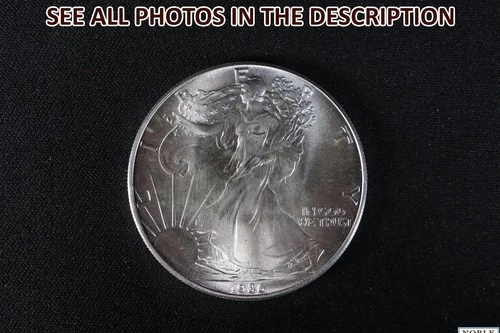 NobleSpirit GEM BU 1986 Silver American Eagle 1oz .999 First Year of Issue
