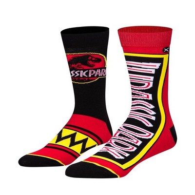 ODD SOX X JURASSIC PARK SPLIT CREW SOCKS