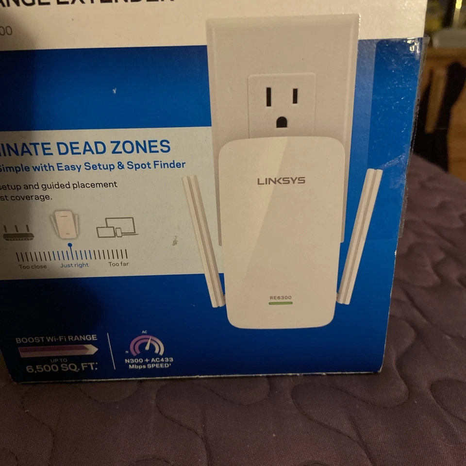 Linksys AC750 Dual-Band Wi-Fi Range Extender / Wi-Fi Booster - Image 2 of 2