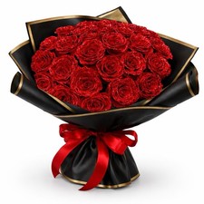 Glitter Rose Bouquet Artificial Flowers 30 PCS