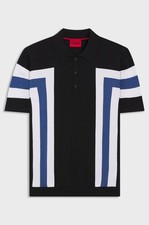 HUGO Boss Men's Polo Shirt Medium, Block-Stripe Regular Fit, NWT
