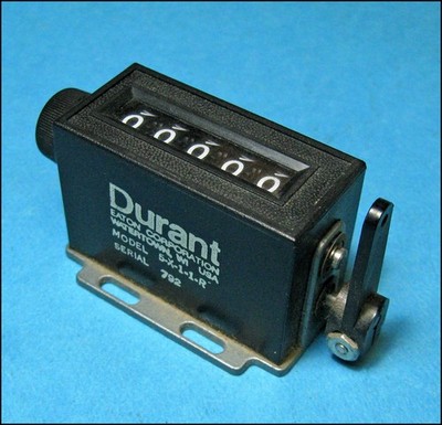Durant Eaton Stroke Counter 5-X-1-1-R 5 Digit Knob Reset Mechanical
