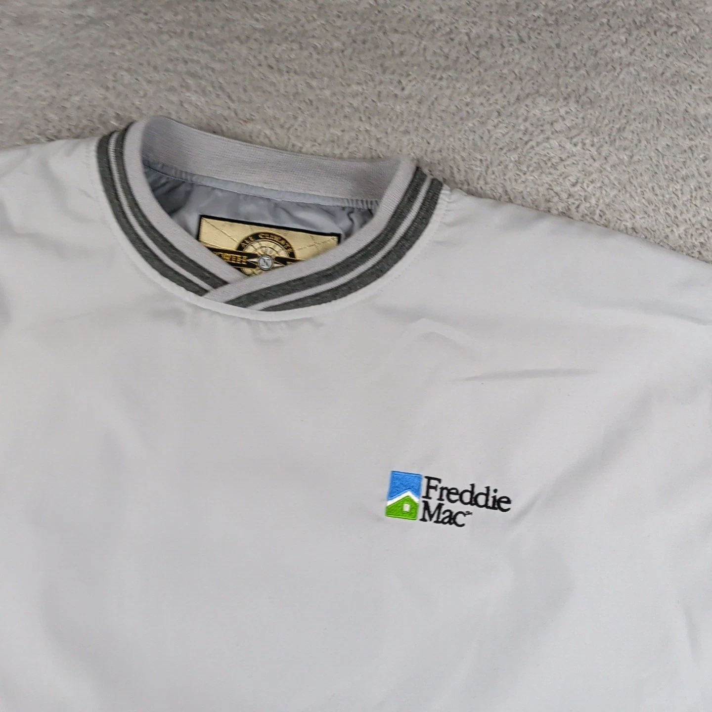 VTG Financial Windbreaker Pullover Mens L Gray Freddie Mac North End Micro Plus - product detail image 2