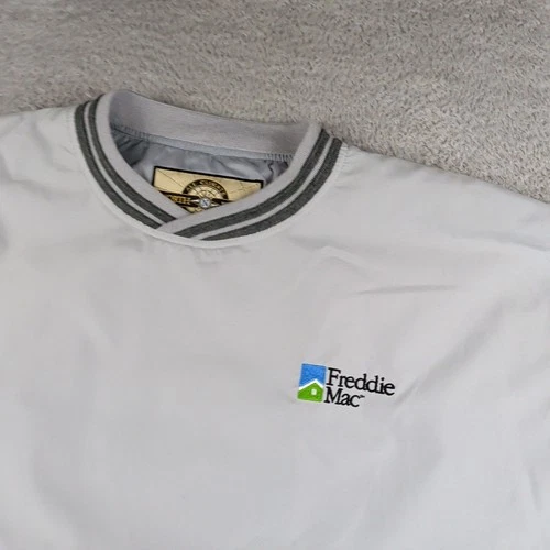 VTG Financial Windbreaker Pullover Mens L Gray Freddie Mac North End Micro Plus image 2