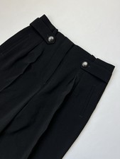 Sezane Armando Wide Leg Pleated Pants Black Size 40