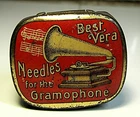 Rare Ad Gramophone Needles Tin VERA 1920 Phonograph Pick-Up Nadeldose #14