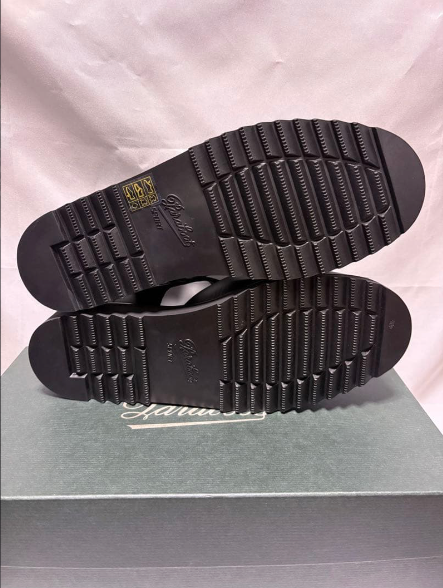 Paraboot Wtaps Pacific Black Leather Sport Sandals Shoes Size 42