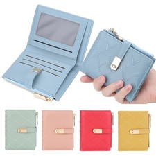 Women RFID Blocking Wallet Small Leather Credit Card Holder Bifold Mini Purse US
