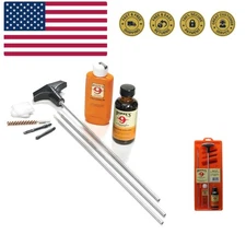 Portable Clamshell Cleaning Kit w/Aluminum Rod & Solvent for Handguns & Rifles