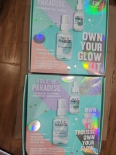 2 Pack Isle of Paradise Self Tanning Drops Kit Medium Set Spray  Drops 3Pc NIB