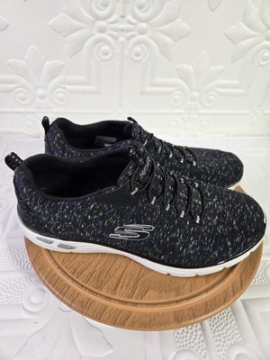 Skechers Memory Foam Slip-On Shoe ''Bright Bezel  Black/Multi Size 9.5