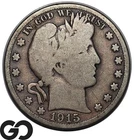1915 Barber Half Dollar, Choice Fine Better Date