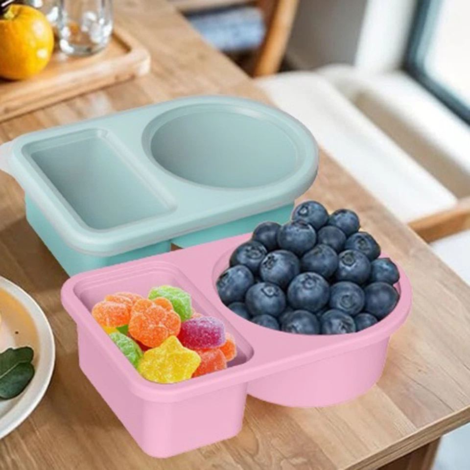 Reusable Snack Containers with Lids Silicone Food Containers for Picnic Camping* - Image 2 of 4