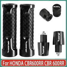 Handle Grips Handle Bar End Cap Tire Valve For HONDA CBR600RR CBR 600RR Black 