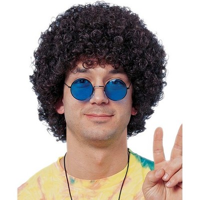Mens Brown Economy Afro Costume Wig, One Size, 70s, Disco, Halloween