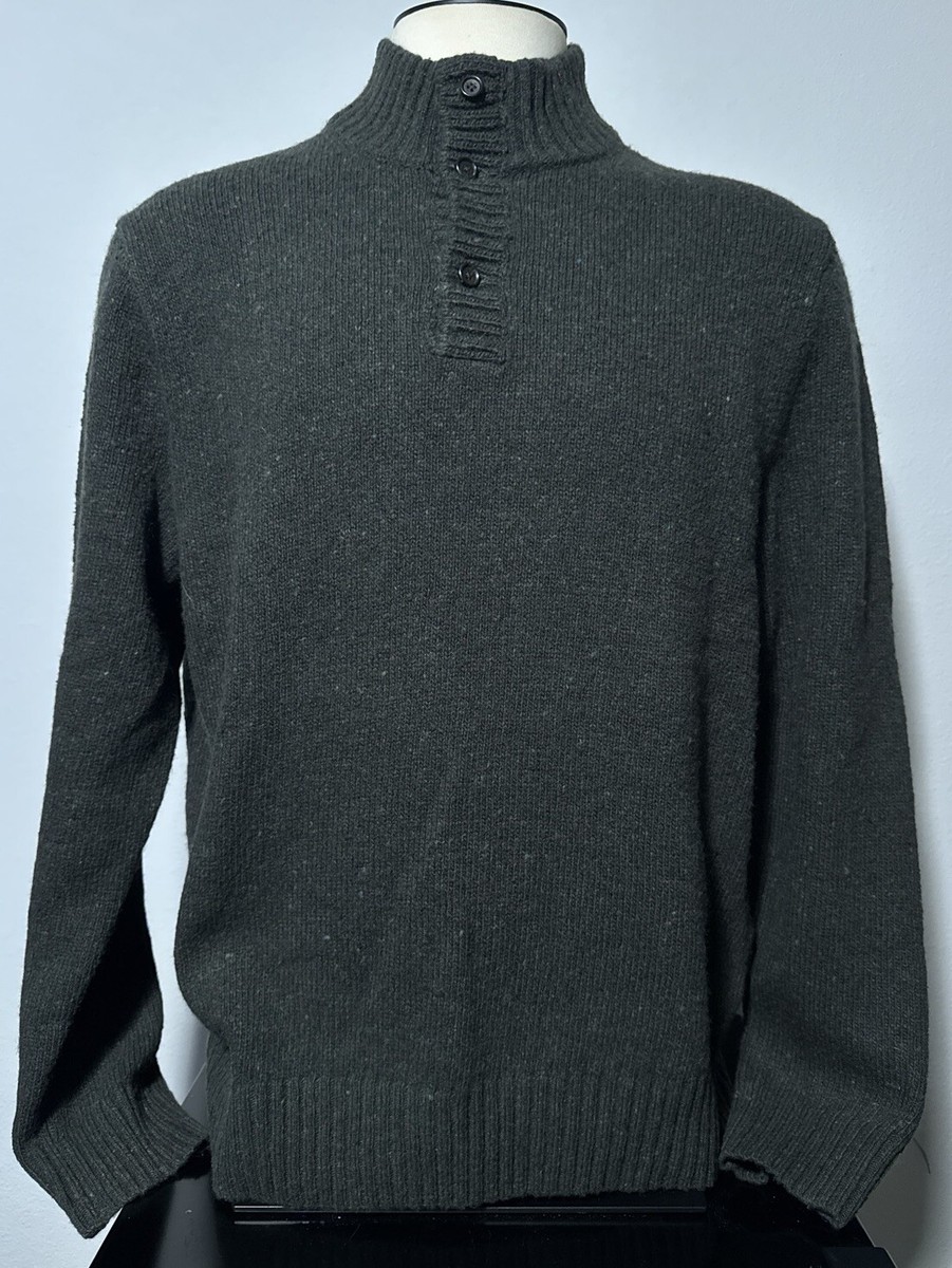 NEW Polo Ralph Lauren Men's Size XL Green Wool Blend Mock Neck Speckled  Sweater