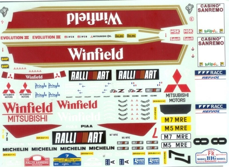 1/24 Mitsubishi Lancer Ev3 Rally Sanremo RACC '96 BIG24 TRANS-KIT Racing43 TK17 - Immagine 2 di 3