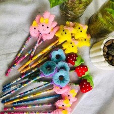 6 Cute Pencil Topper Educational Decorative Unique Creative