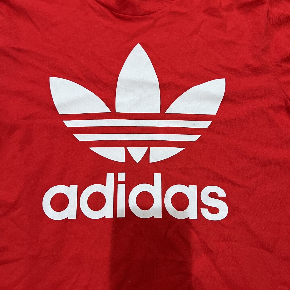 Adidas Mens Medium Red / White T-Shirt | eBay