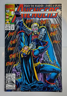 Marvel Avengers #353 Late Sept. 1992 ''Fear The Reaper'' Part 2 of 3 Comic Book
