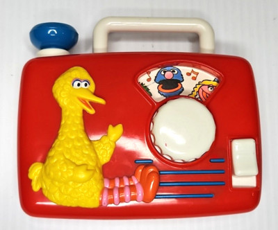 Vintage Sesame Street Toy Music Box Illco Preschool Wind Up 1980s Big Bird