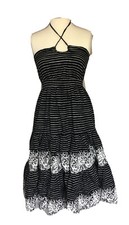Gap Halter Dress with Black and White Stripes