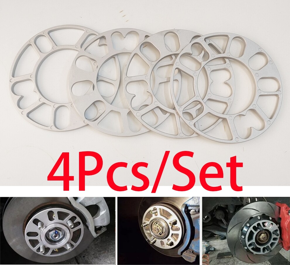4Pcs 5mm Auto Car Aluminum Alloy Wheel Tire Spacers Adaptor Shims Plate 4/5 Stud