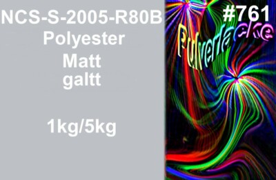 PULVERLACK 1kg Beschichtungspulver Pulverbeschichtung NCS S 2005-R80B Grau matt
